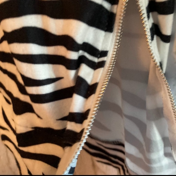 Top Shirt Pullover Striped Leopard Black Medium - Picture 3 of 5